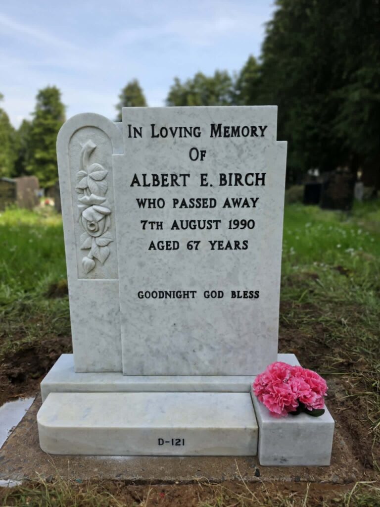 Headstone before grave cleaning